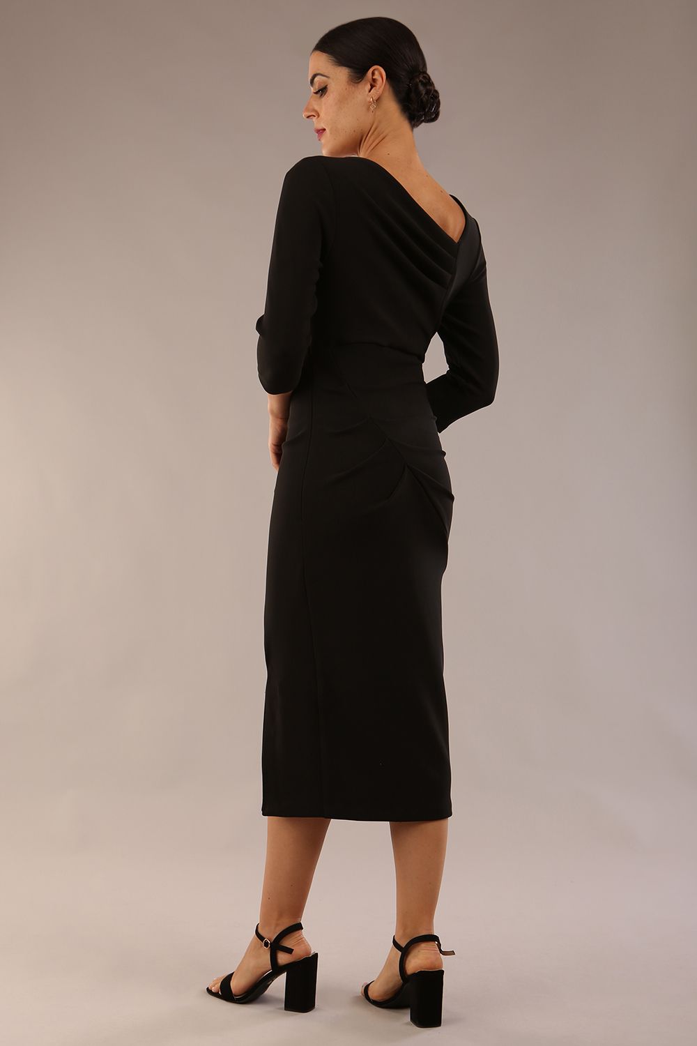 Amity Asymmetric Neckline Pleated Dress – Diva Catwalk, image 8
