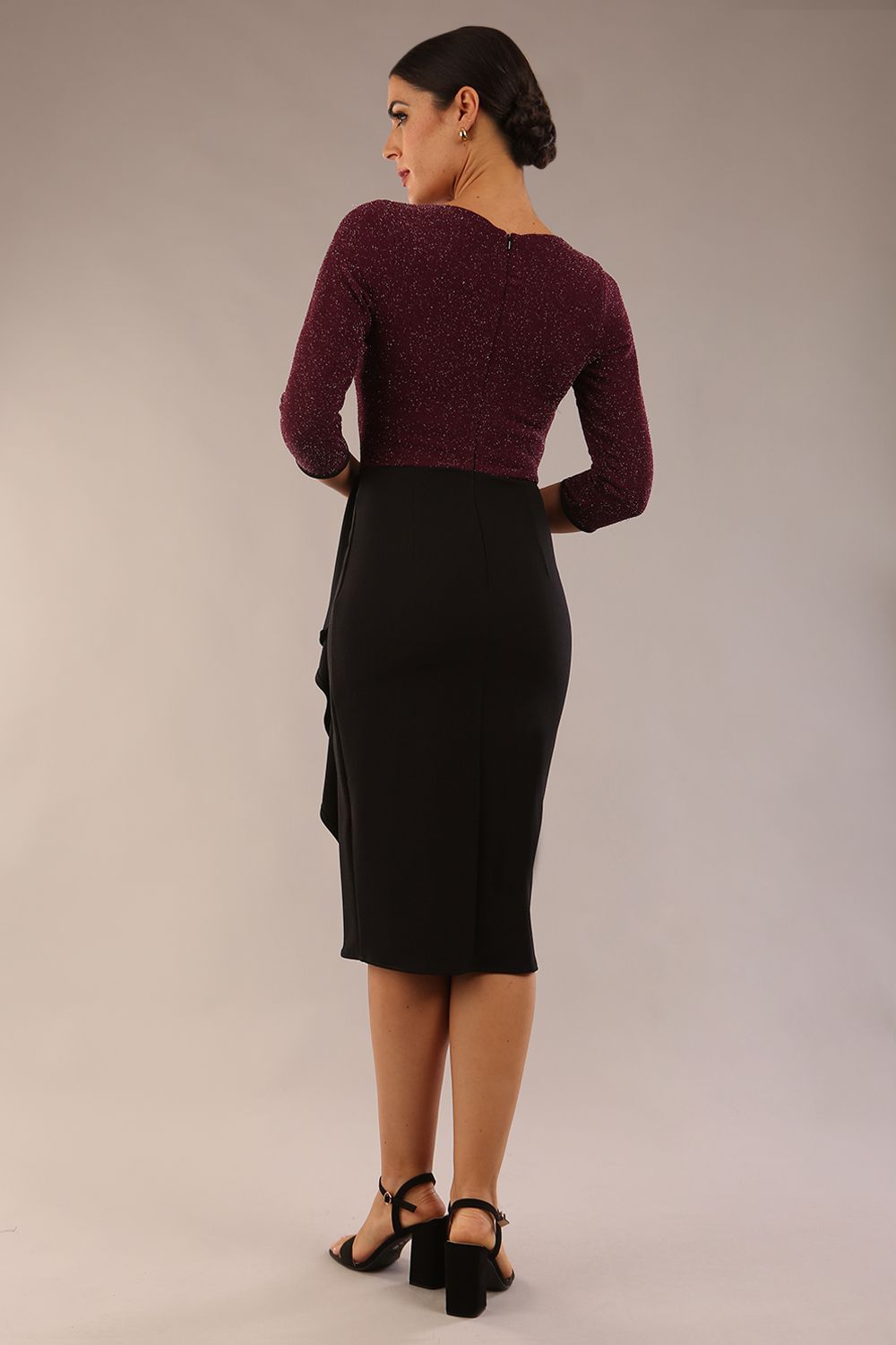 Brianna Contrast Sparkle Pencil Dress – Diva Catwalk, image 8