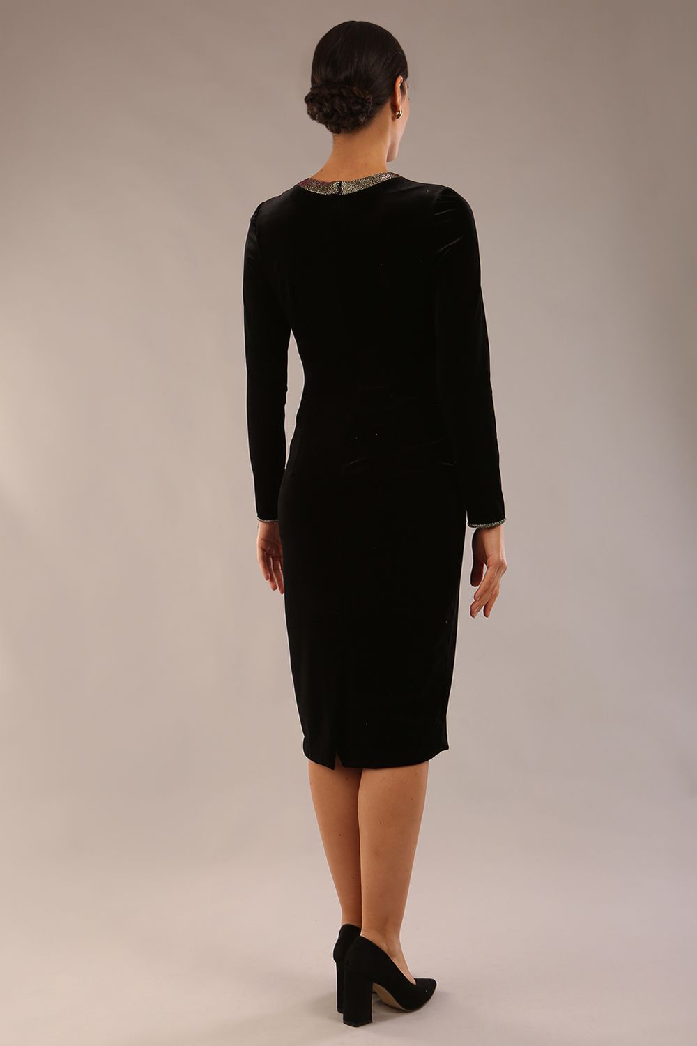 Caspian Glitter Contrast Pencil Dress – Diva Catwalk, image 5