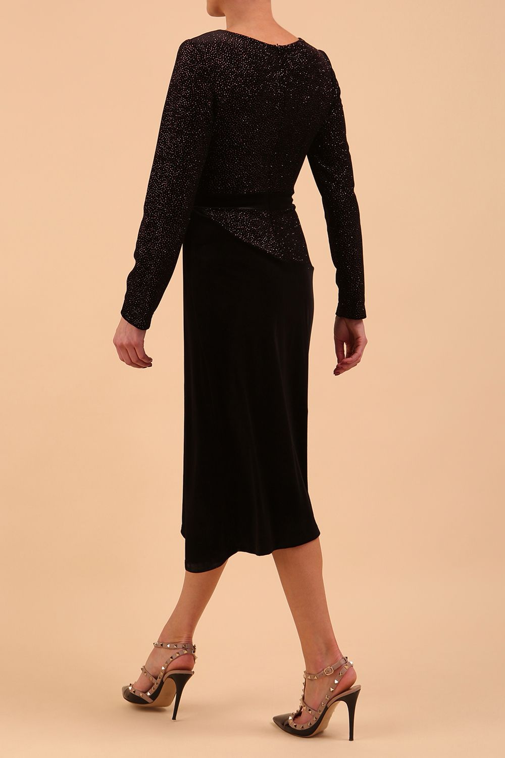 Eisinor Asymmetric Glitter Velvet Dress – Diva Catwalk, image 7