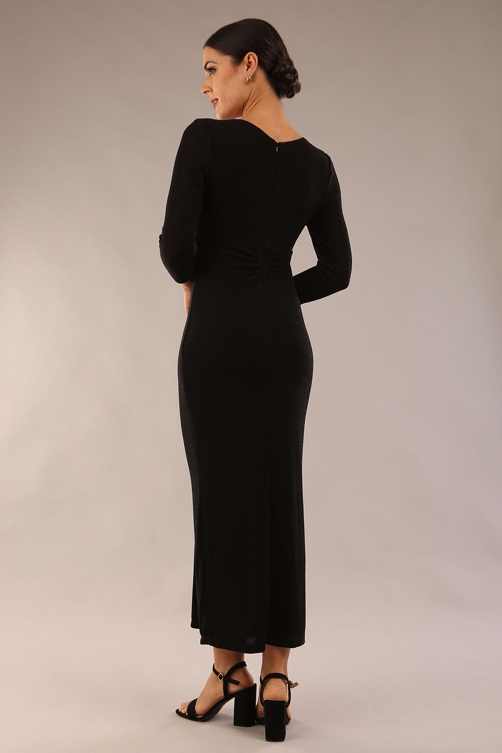 Melody 3/4 Sleeve Sparkle Midaxi Dress – Diva Catwalk, image 3