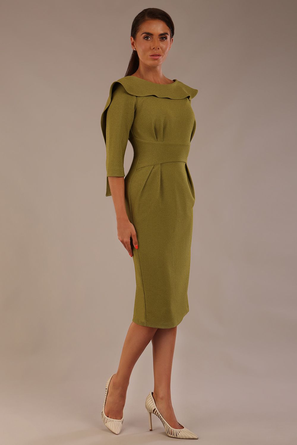 Rio Statement Collar Pencil Dress