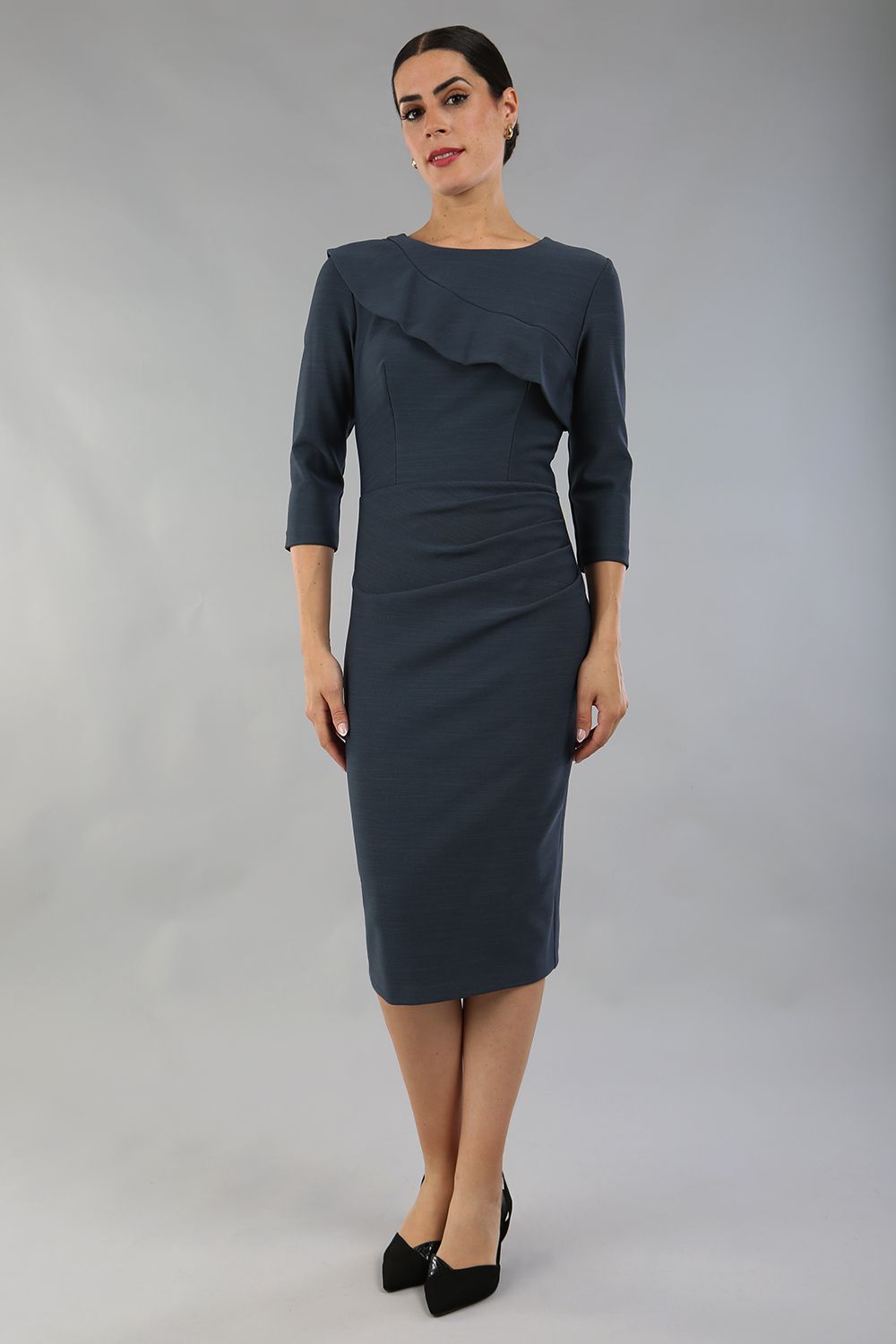 Seed Aspley Sleeved Pencil Skirt Casual Dress in Slate Grey – Diva Catwalk, image 11