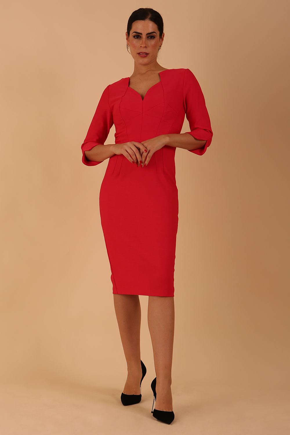 Seed Zara structured sweetheart neckline pencil Dress – Diva Catwalk, image 10