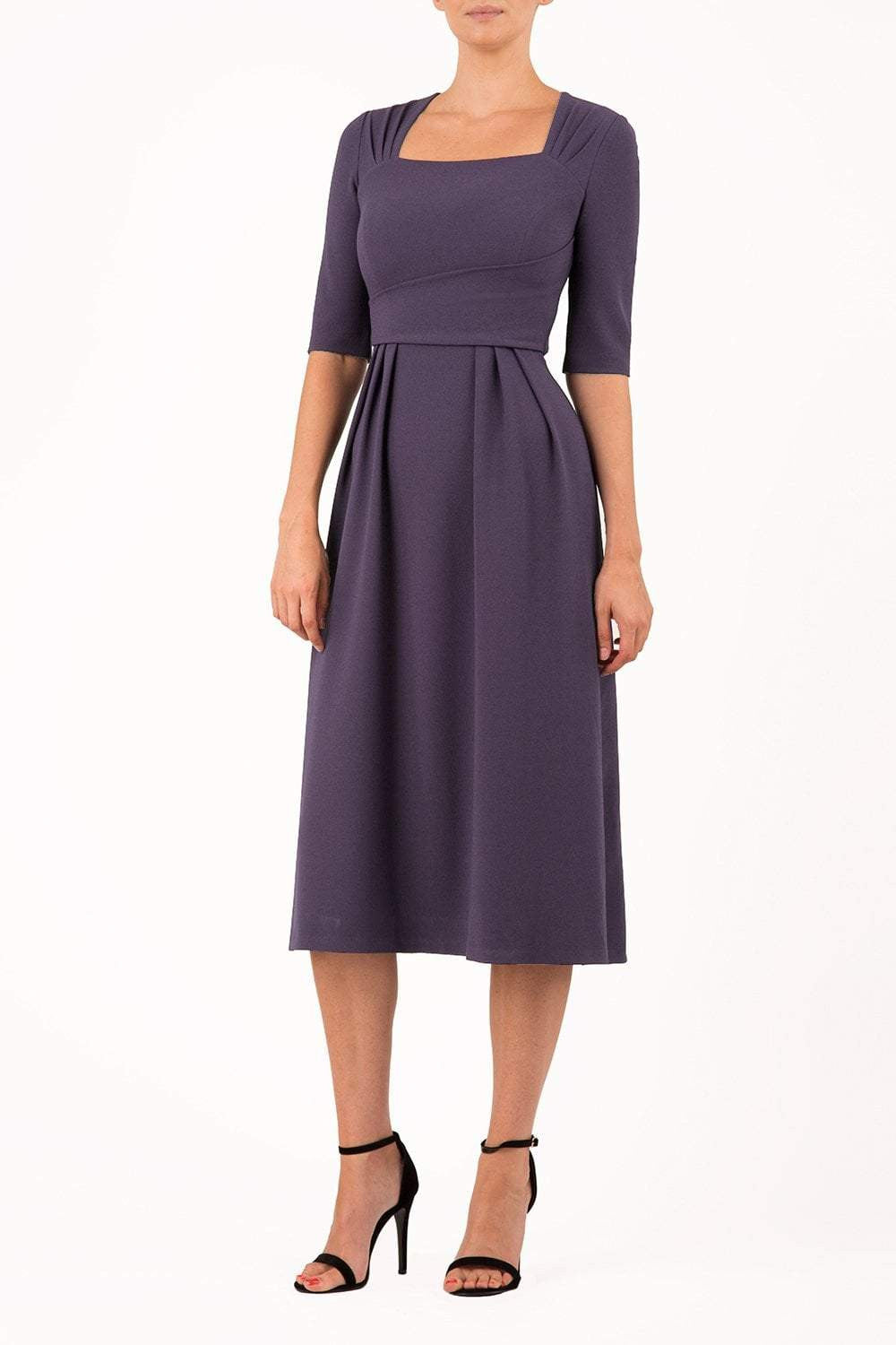 Mimi Midi Swing Dress in Dark Mauve – Diva Catwalk, image 13
