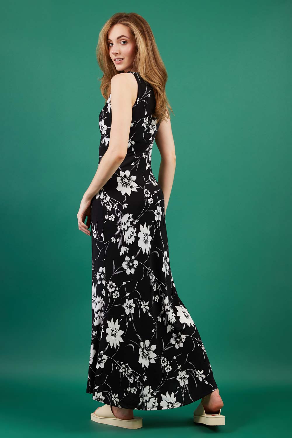 Senza Maxi Floral Sleeveless Long Dress – Diva Catwalk, image 2