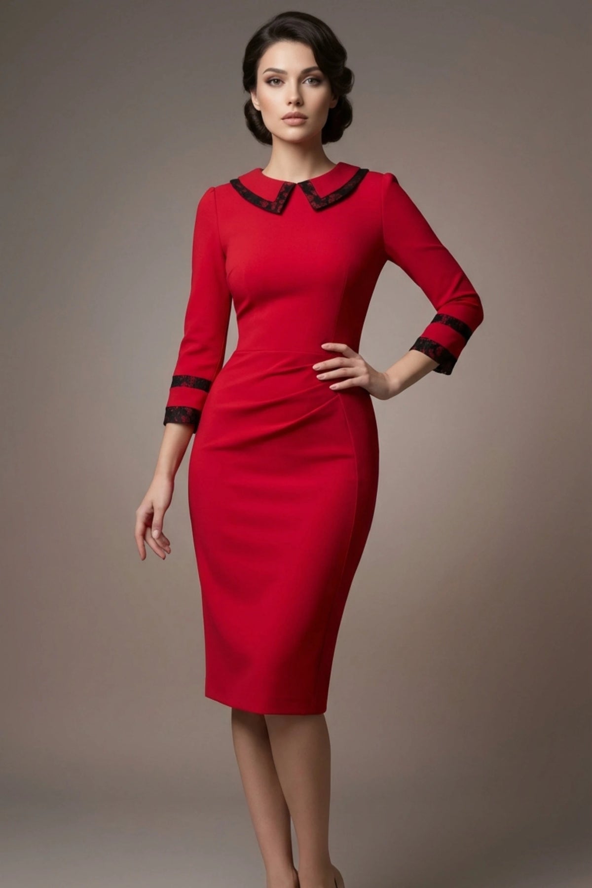 Seed Julia Dress in Salsa Red – Diva Catwalk, image 3