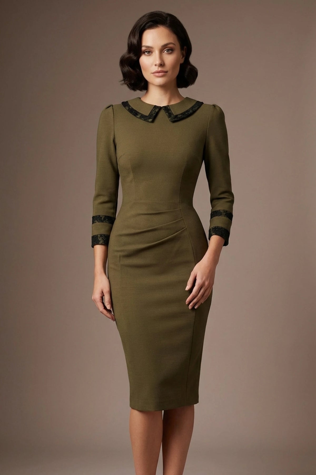 Seed Julia Dress in Olive Green – Diva Catwalk, image 5