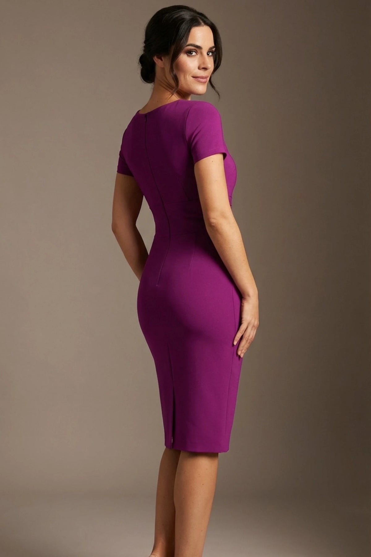 Donna Short Sleeved Pencil Dress – side view