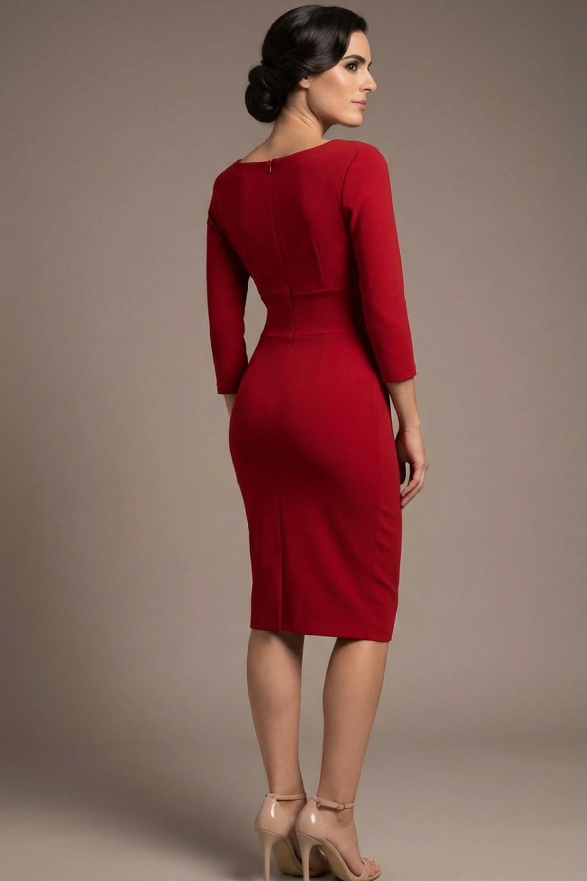 Donna 3/4 Sleeved Pencil Dress – Diva Catwalk, image 20