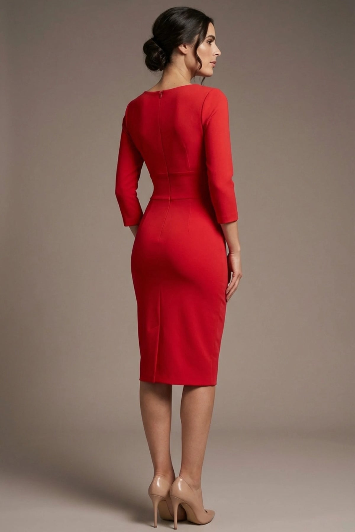 Donna 3/4 Sleeved Pencil Dress – Diva Catwalk, image 18