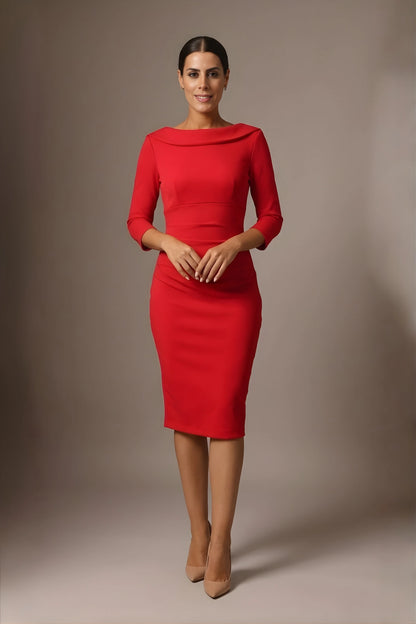 York 3/4 Sleeve Pencil Dress 
