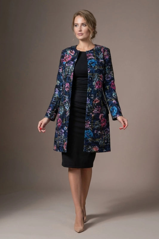 Lambria Floral Print Long sleeve Coat 