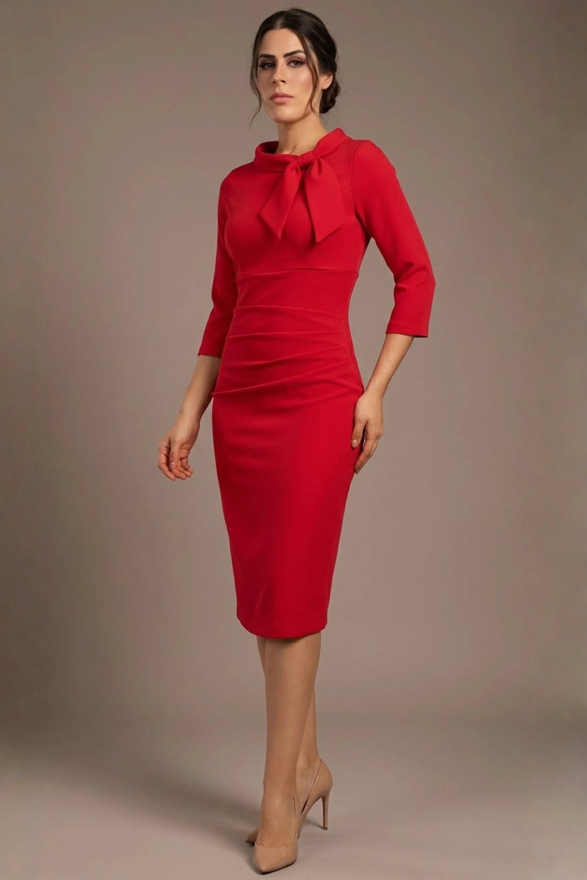Juliette 3/4 Sleeve Knee Length Pencil Dress – Diva Catwalk, image 26