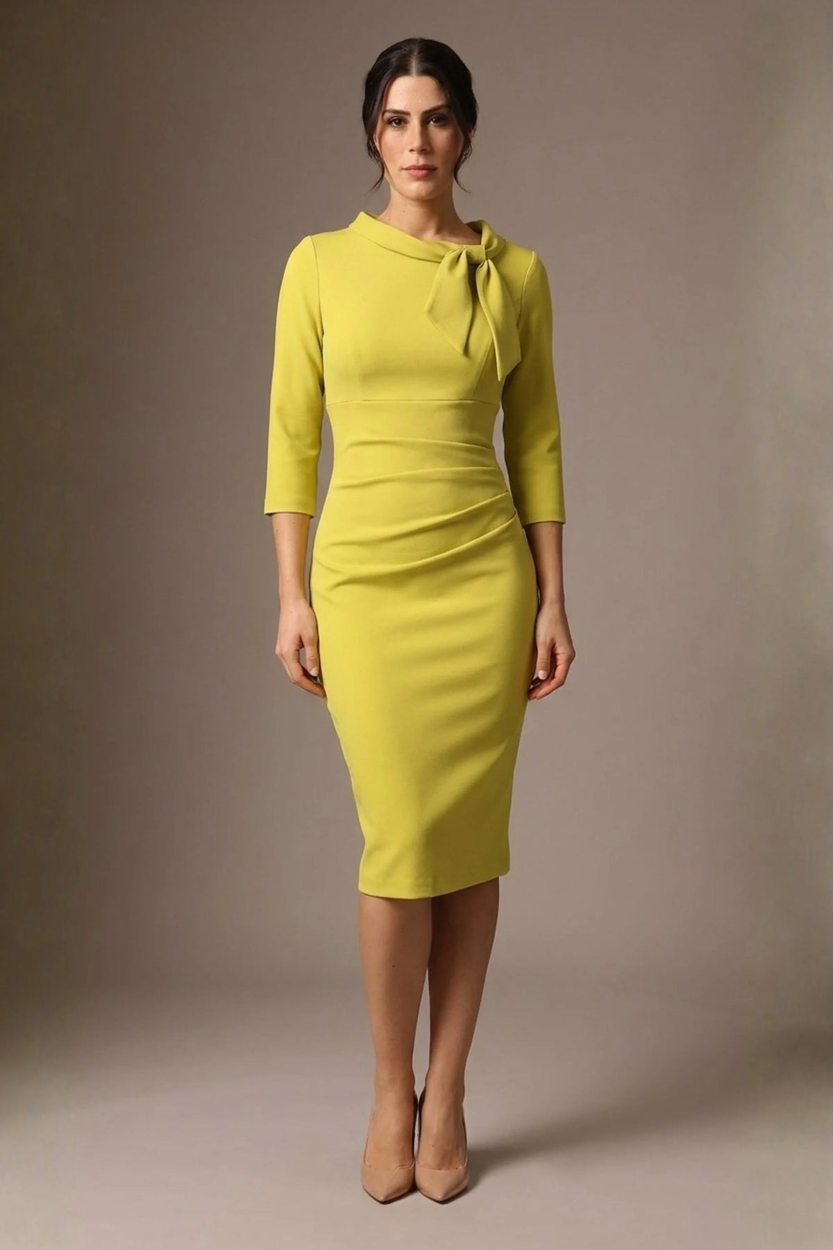 Juliette 3/4 Sleeve Knee Length Pencil Dress – Diva Catwalk, image 12
