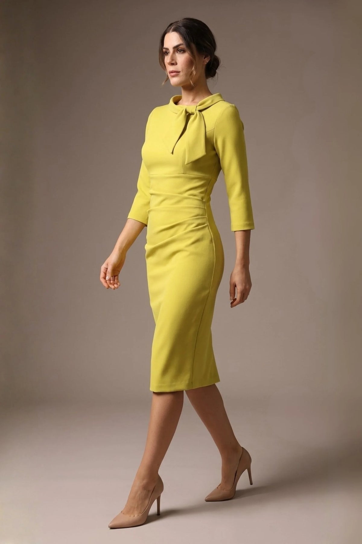 Juliette 3/4 Sleeve Knee Length Pencil Dress – Diva Catwalk, image 9