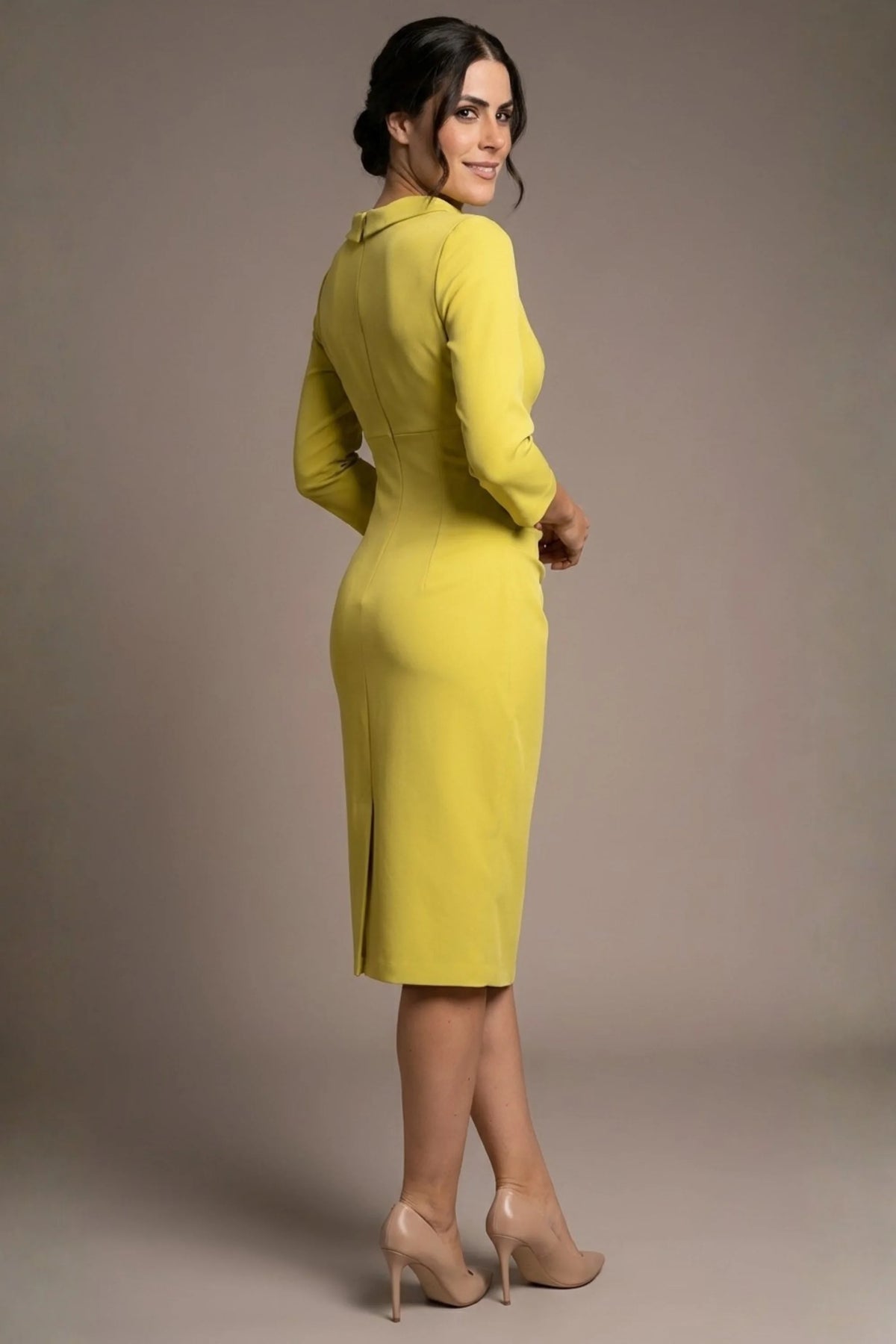 Juliette 3/4 Sleeve Knee Length Pencil Dress – Diva Catwalk, image 15