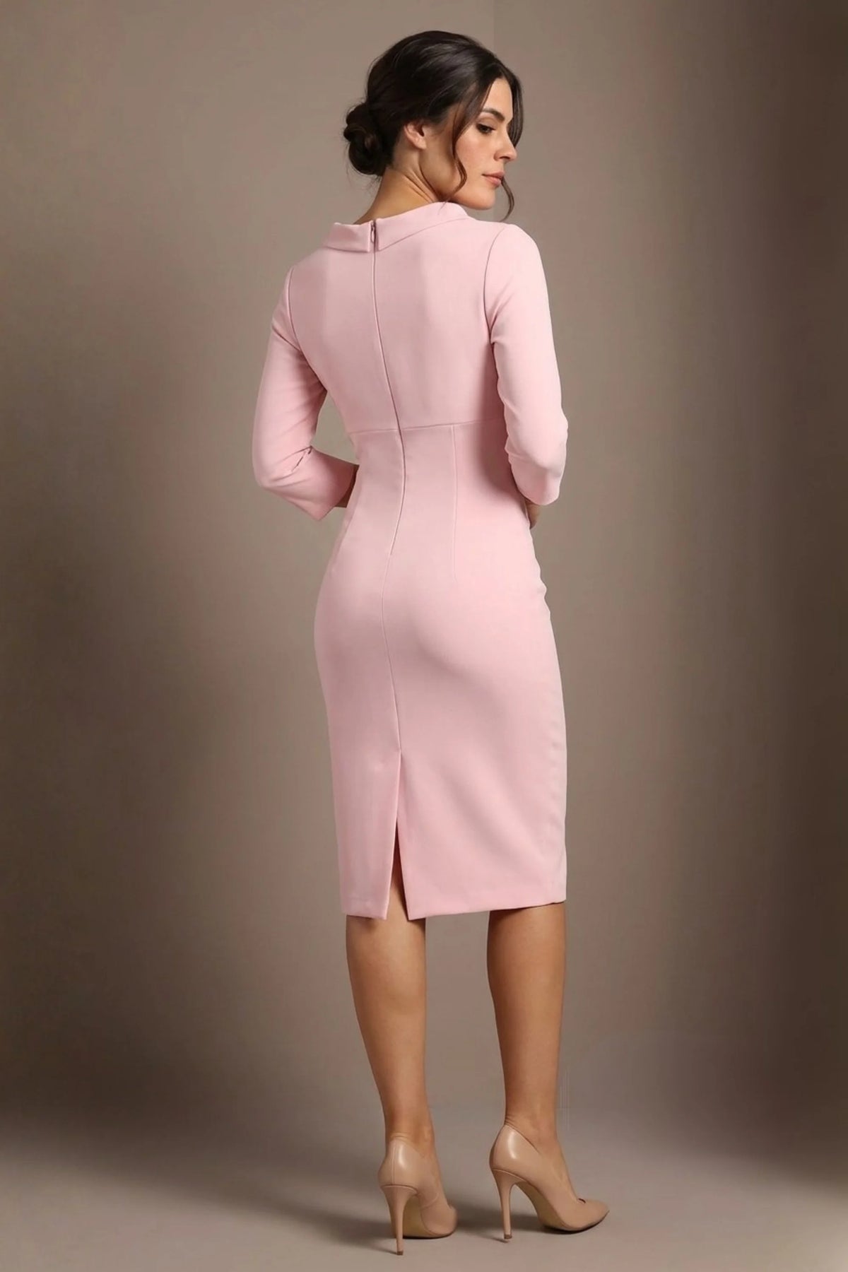 Juliette 3/4 Sleeve Knee Length Pencil Dress – Diva Catwalk, image 5