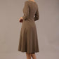 Seed Gresham 3/4 Sleeve Knee Length A-Line Dress 