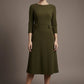 Seed Gresham 3/4 Sleeve Knee Length A-Line Dress 