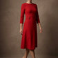 Seed Gresham 3/4 Sleeve Knee Length A-Line Dress 