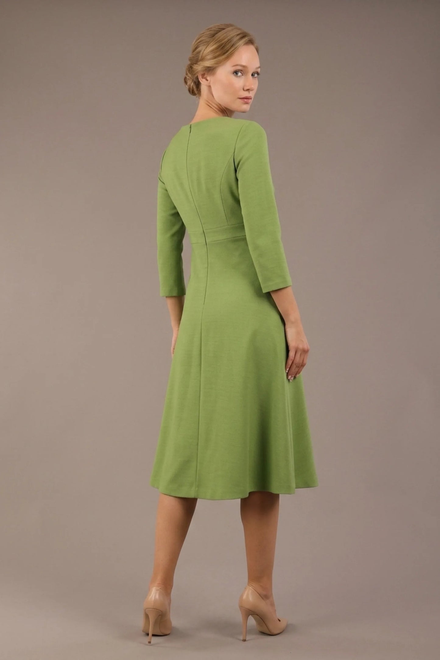 Seed Gresham 3/4 Sleeve Knee Length A-Line Dress 