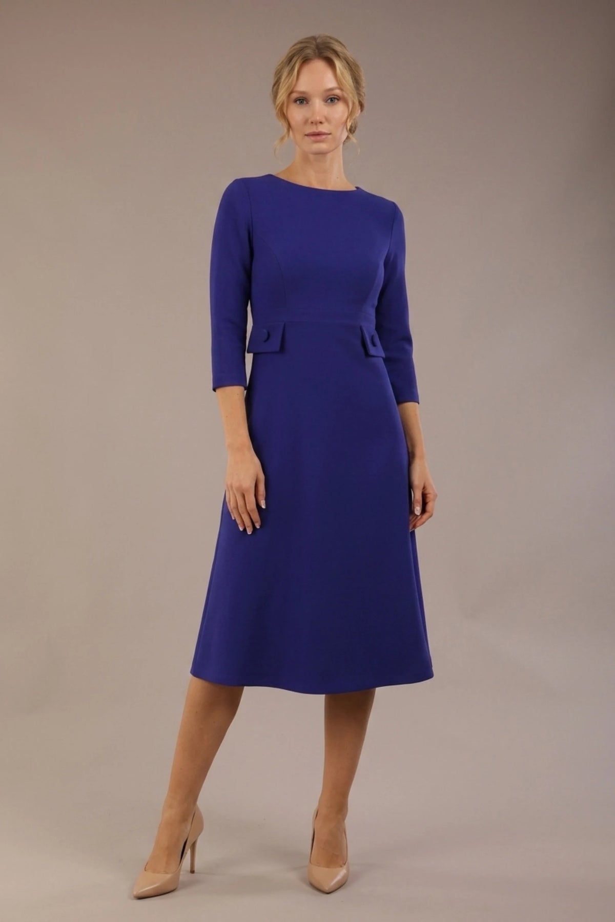 Seed Gresham 3/4 Sleeve Knee Length A-Line Dress 