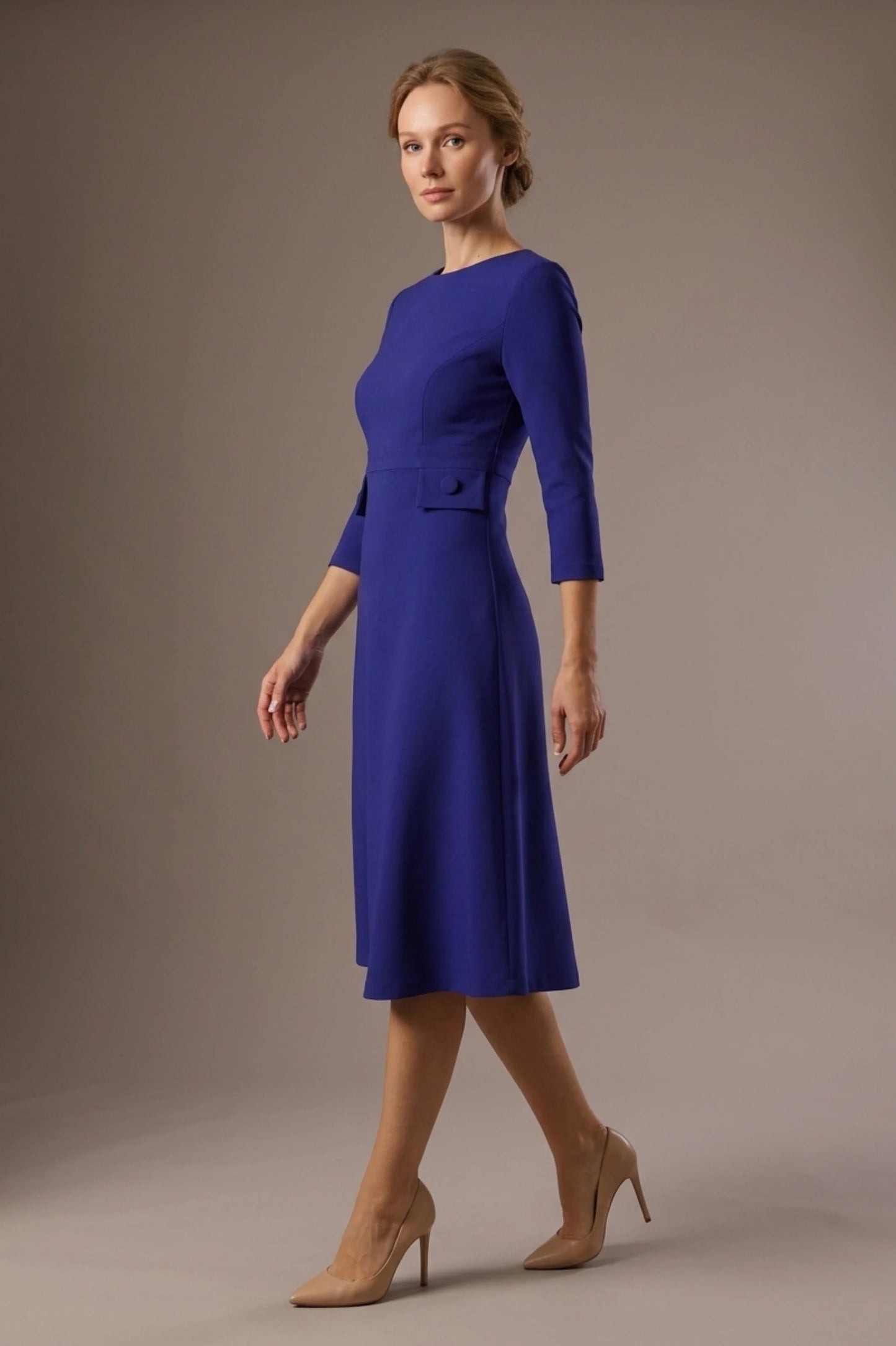 Seed Gresham 3/4 Sleeve Knee Length A-Line Dress 