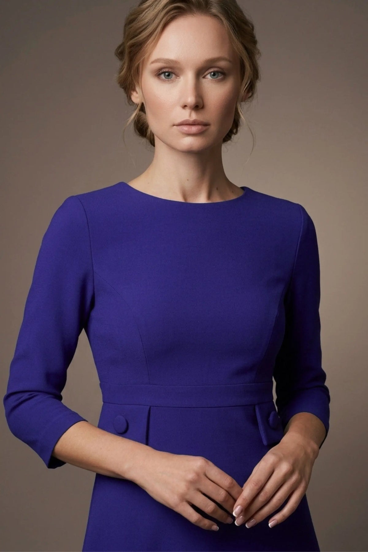 Seed Gresham 3/4 Sleeve Knee Length A-Line Dress 
