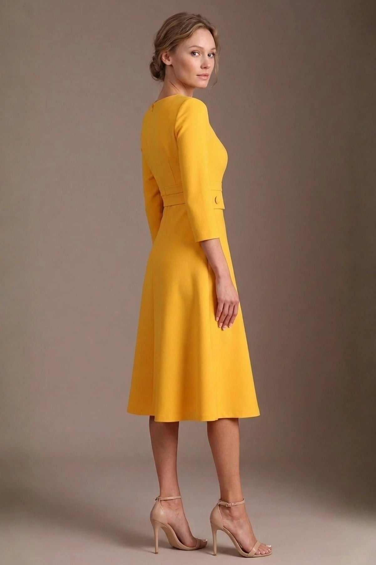 Seed Gresham 3/4 Sleeve Knee Length A-Line Dress 