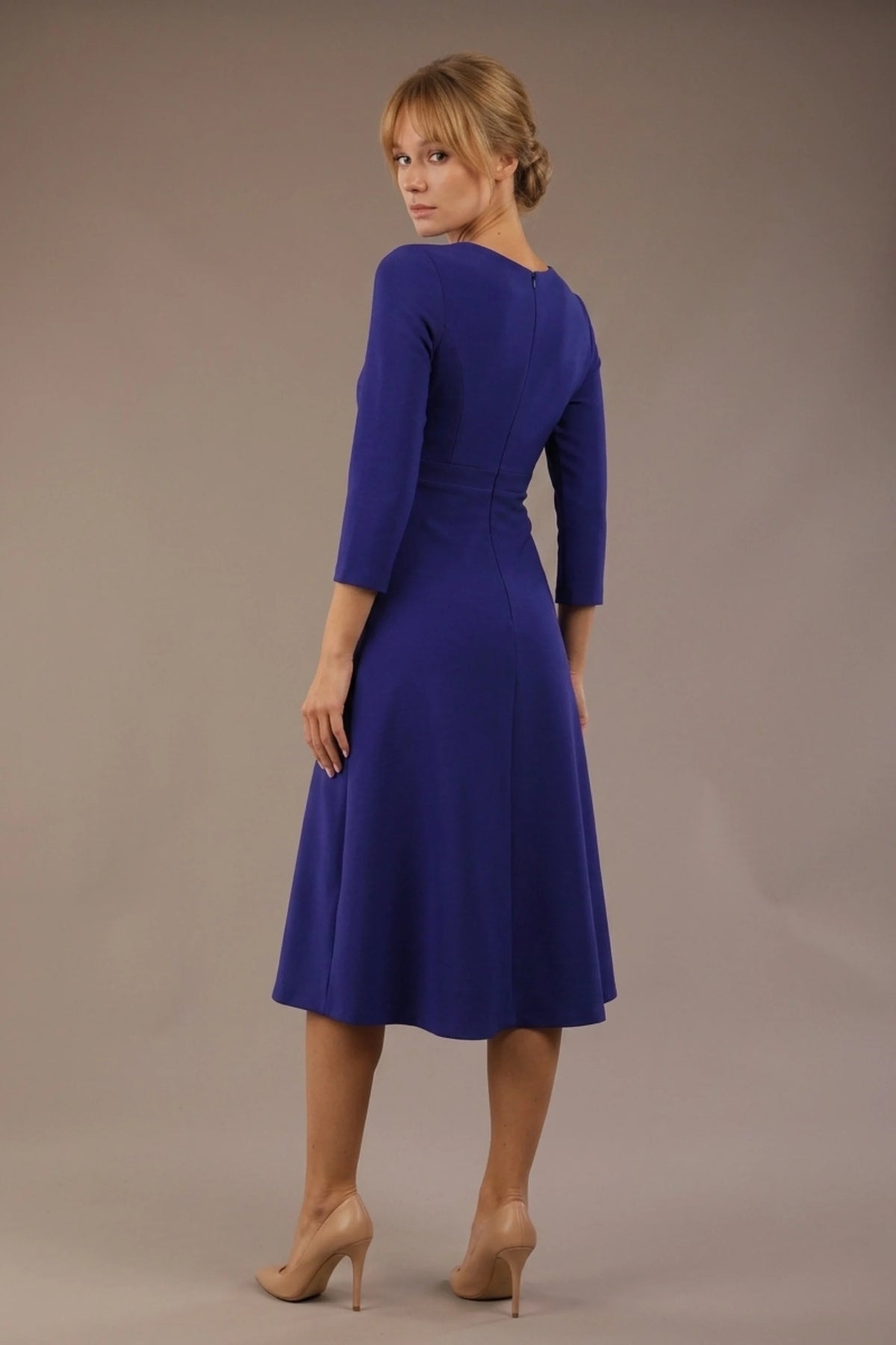 Seed Gresham 3/4 Sleeve Knee Length A-Line Dress 
