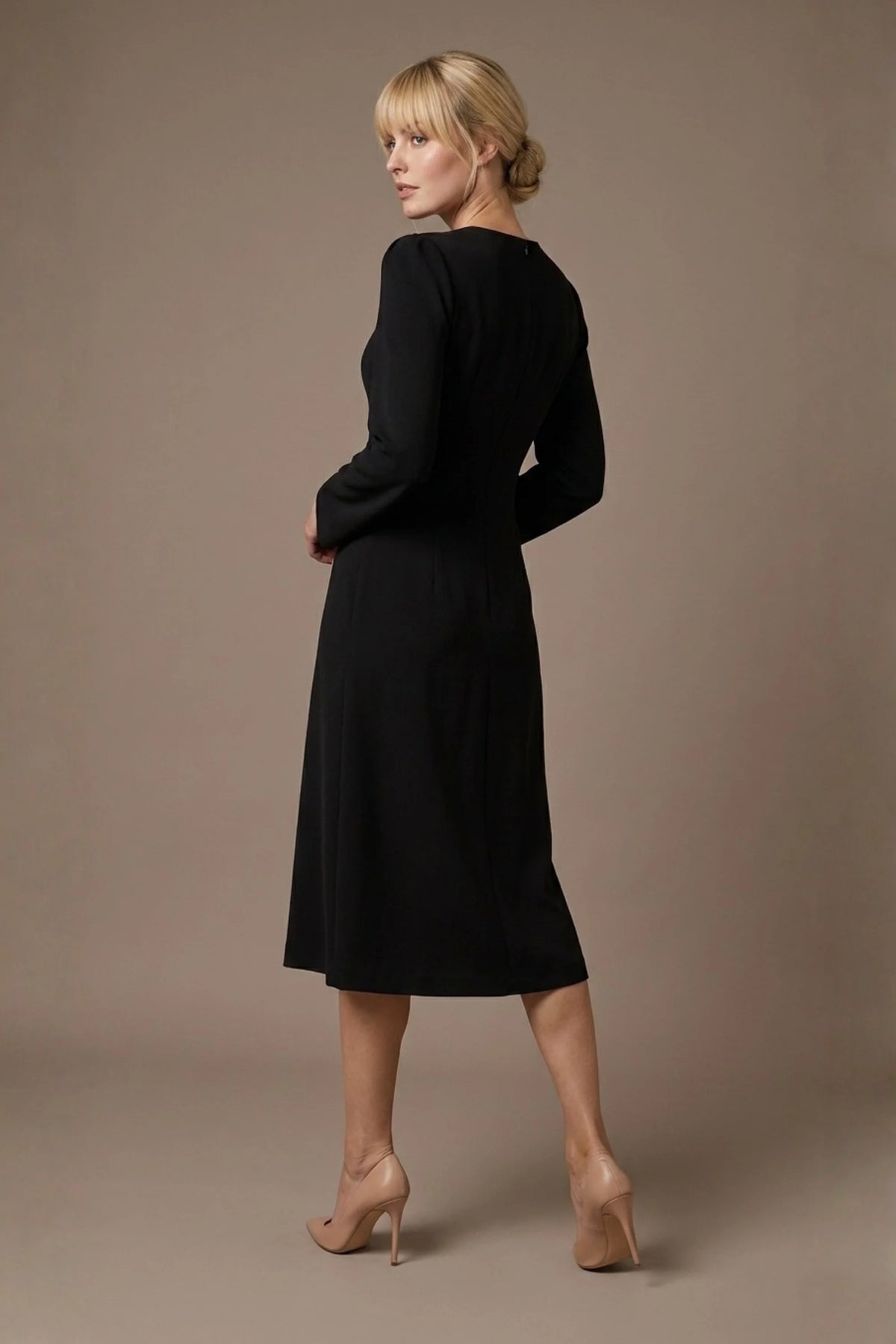 Epsom Long Sleeve A-Line Dress – Diva Catwalk, image 4