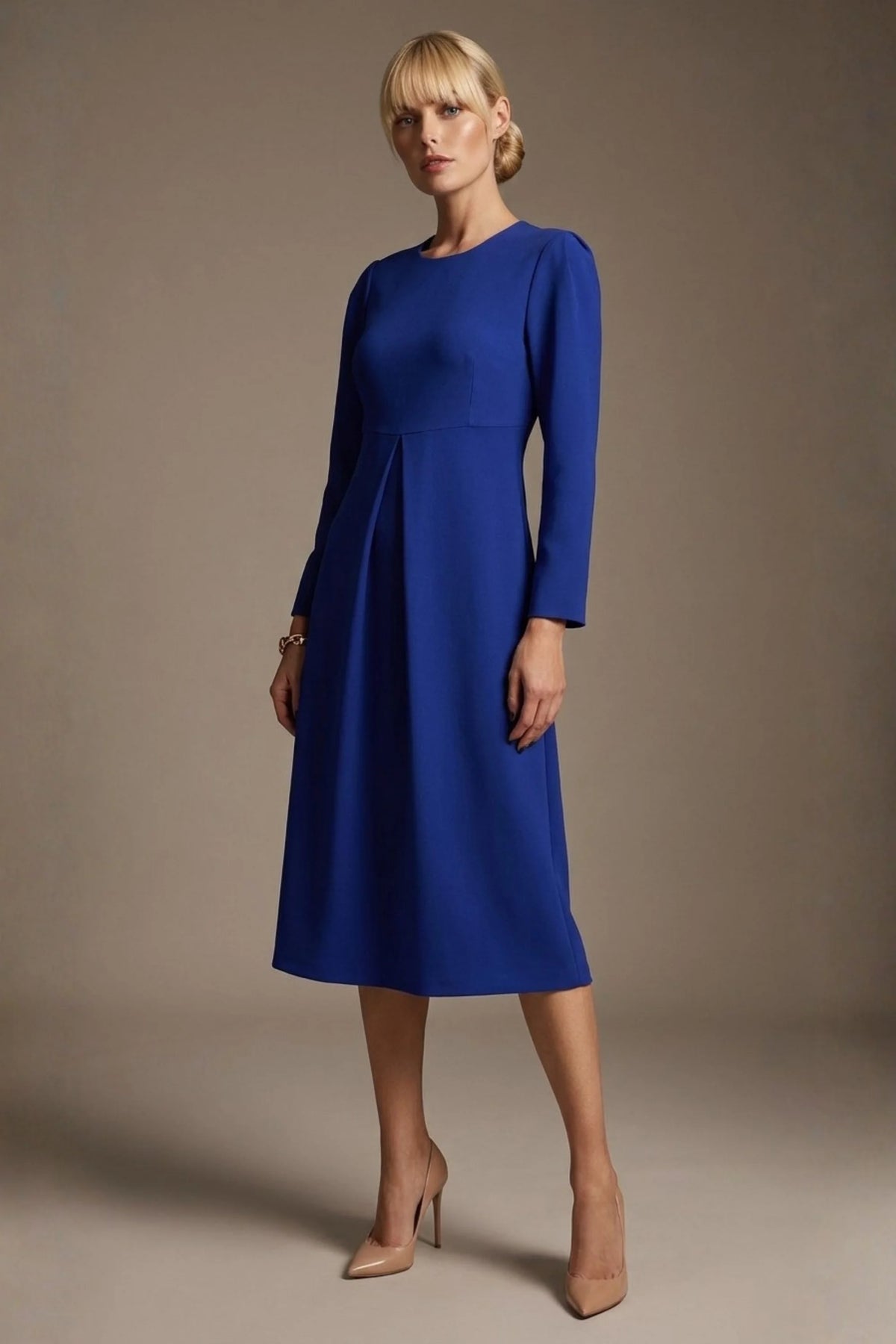 Epsom Long Sleeve A-Line Dress