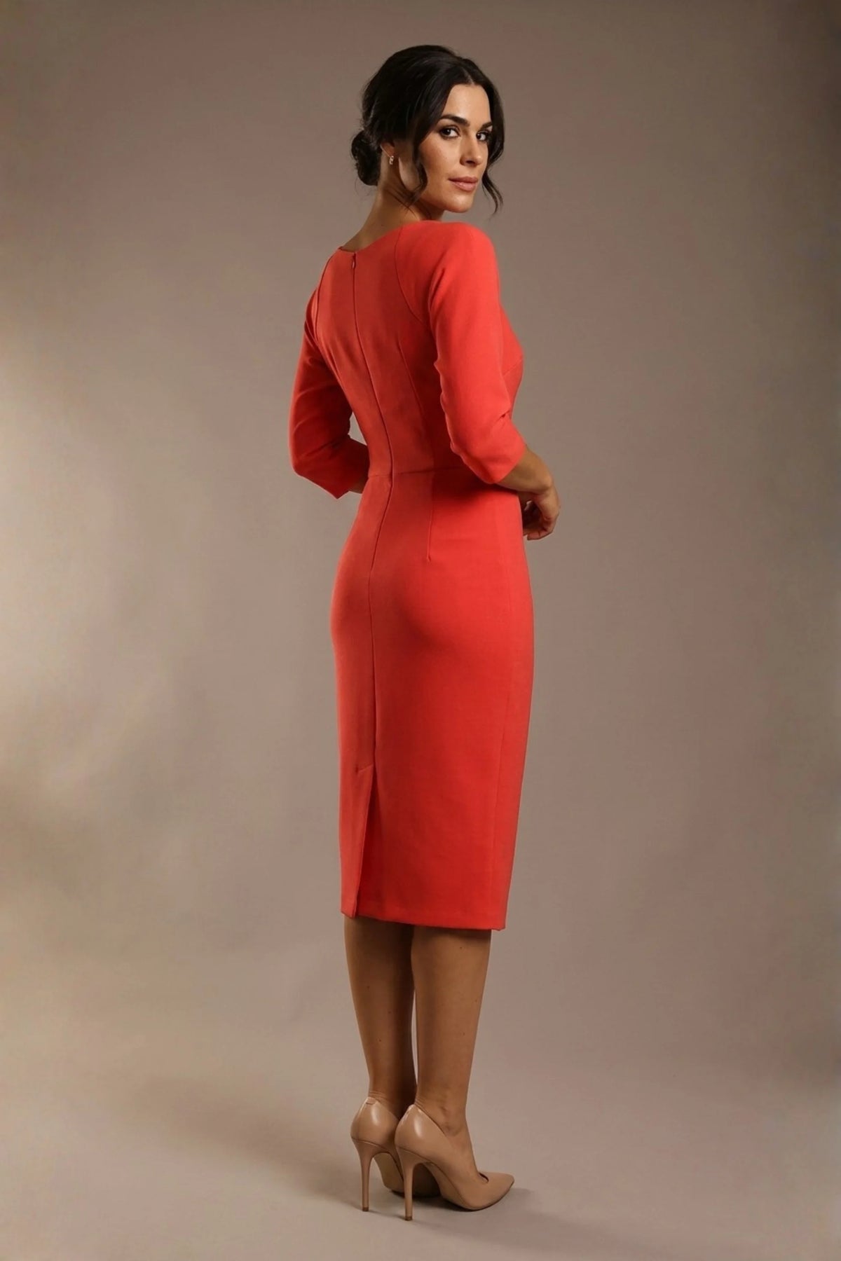 Bronwen 3/4 sleeved Tie Pencil Dress – Diva Catwalk, image 9