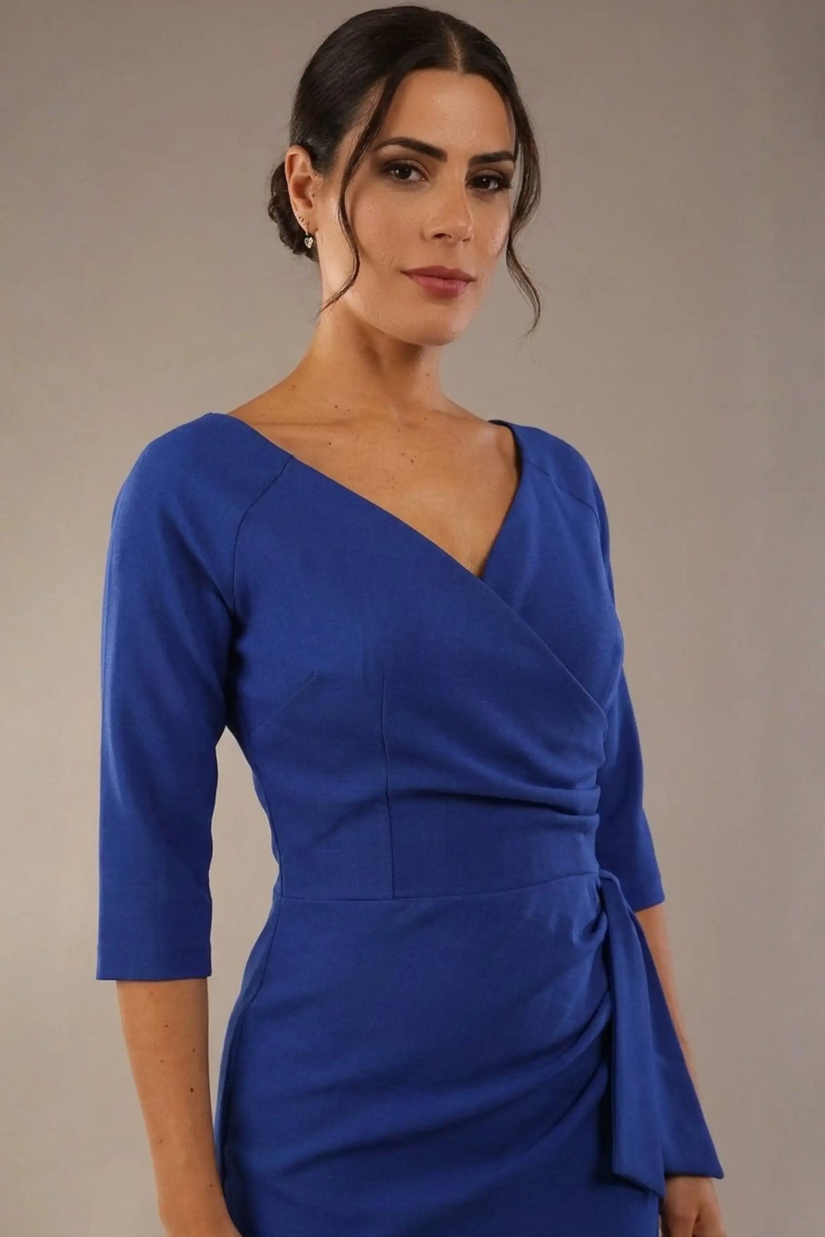Bronwen 3/4 sleeved Tie Pencil Dress 