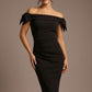 Strand Off-Shoulder Bow Tie Dress (Black)