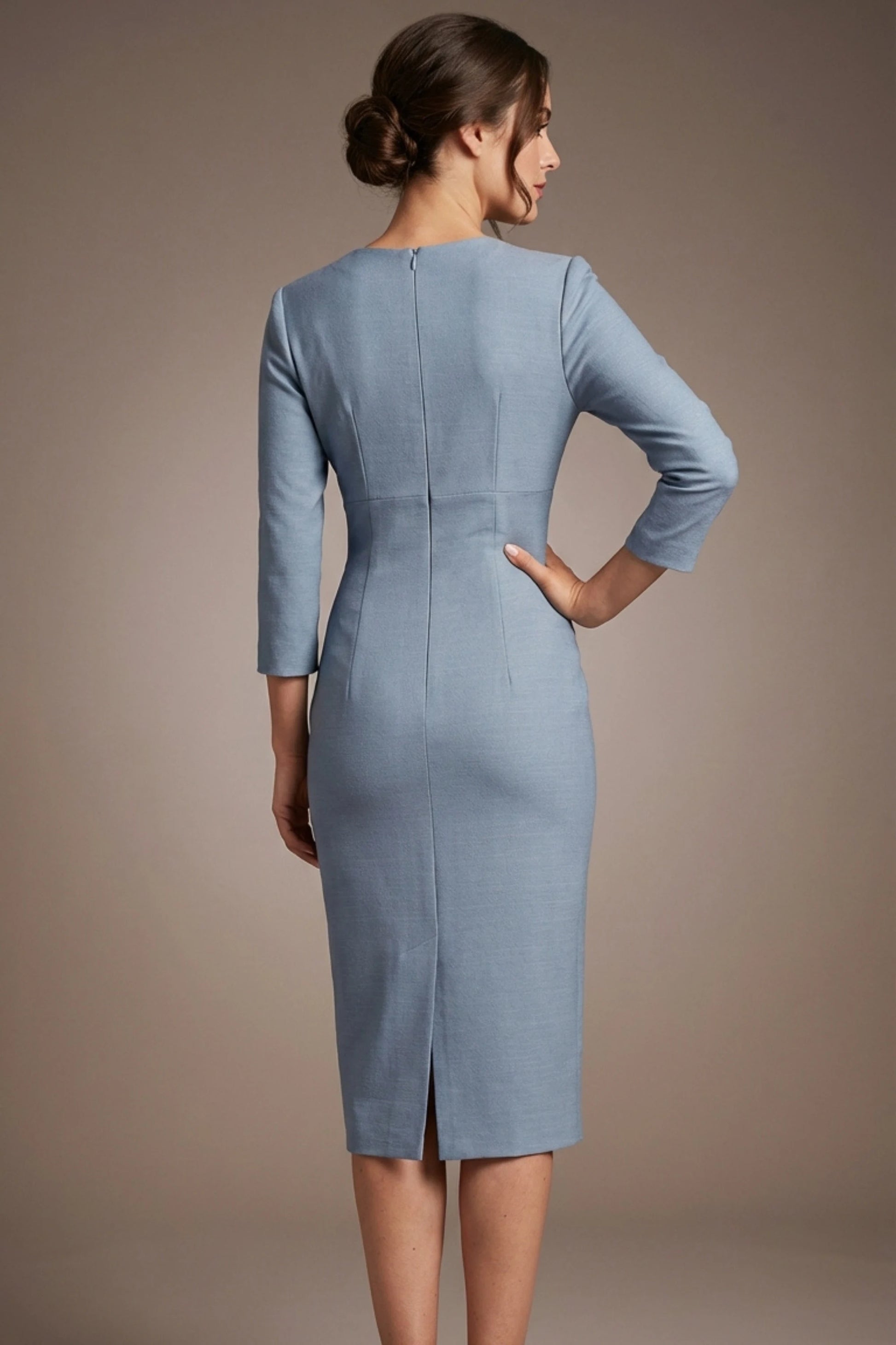 Seed Addison Pleated V-Neck Dress 