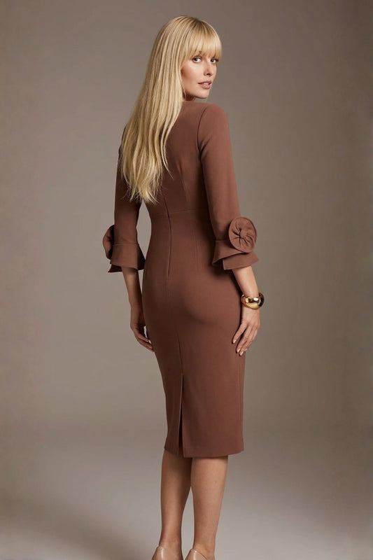 Seed Cicely Rosette Cuff Dress