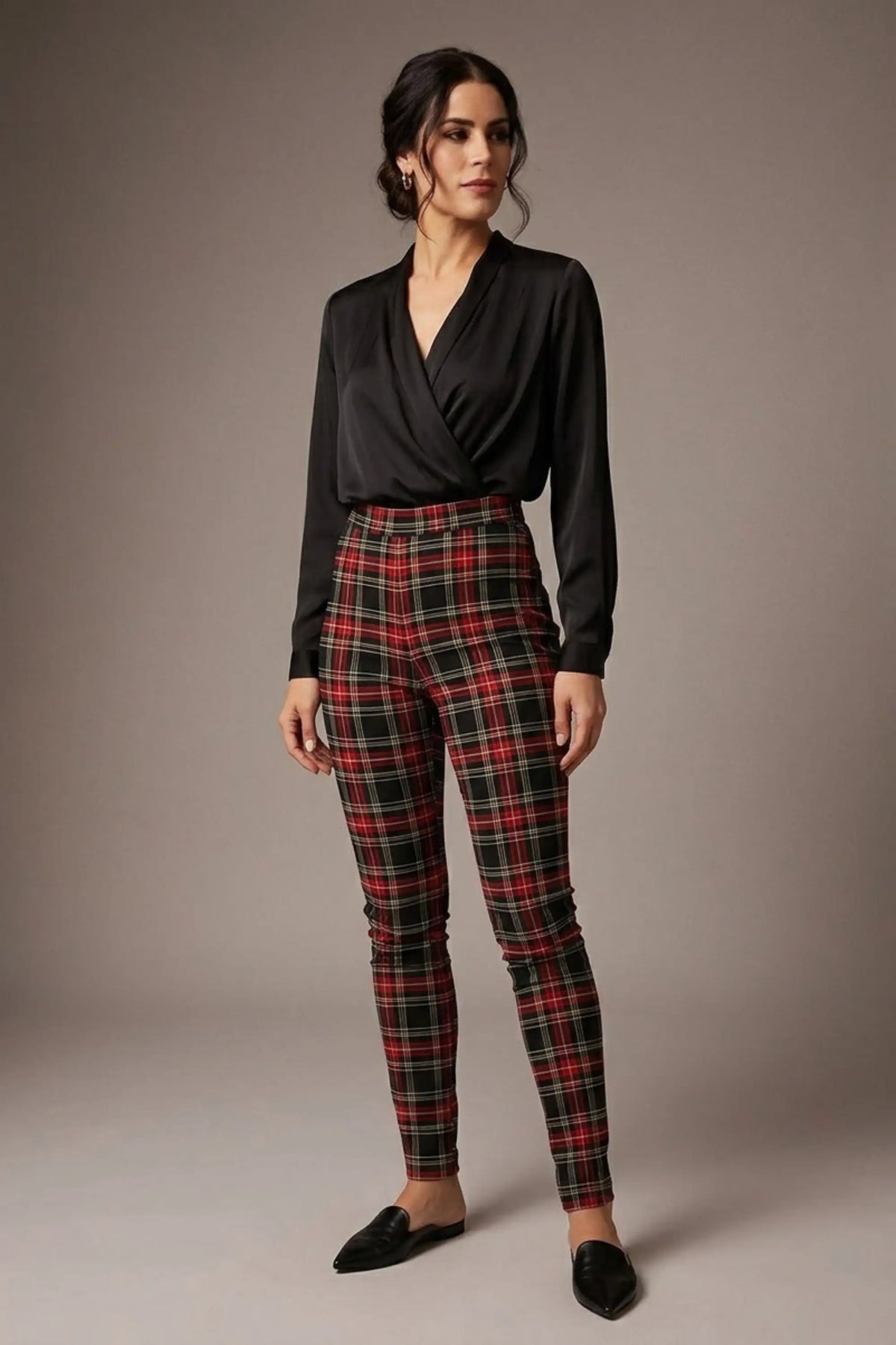 Cressida Tartan Stretch Trousers – Diva Catwalk, image 4