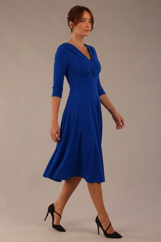 Fabienne 3/4 sleeved A-line Dress with pockets 