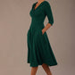 Fabienne 3/4 sleeved A-line Dress with pockets 
