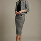 Solara Dogtooth Stretch Pencil Skirt