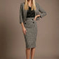 Solara Dogtooth Stretch Pencil Skirt