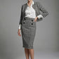 Solara Dogtooth Stretch Pencil Skirt