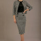 Solara Dogtooth Stretch Pencil Skirt