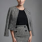 Solara Dogtooth Stretch Pencil Skirt