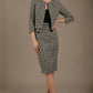 Solara Dogtooth Stretch Pencil Skirt