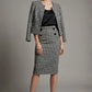 Solara Dogtooth Stretch Pencil Skirt