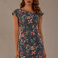 Nora Asymmetric Floral Jacquard Dress 