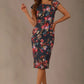 Nora Asymmetric Floral Jacquard Dress 